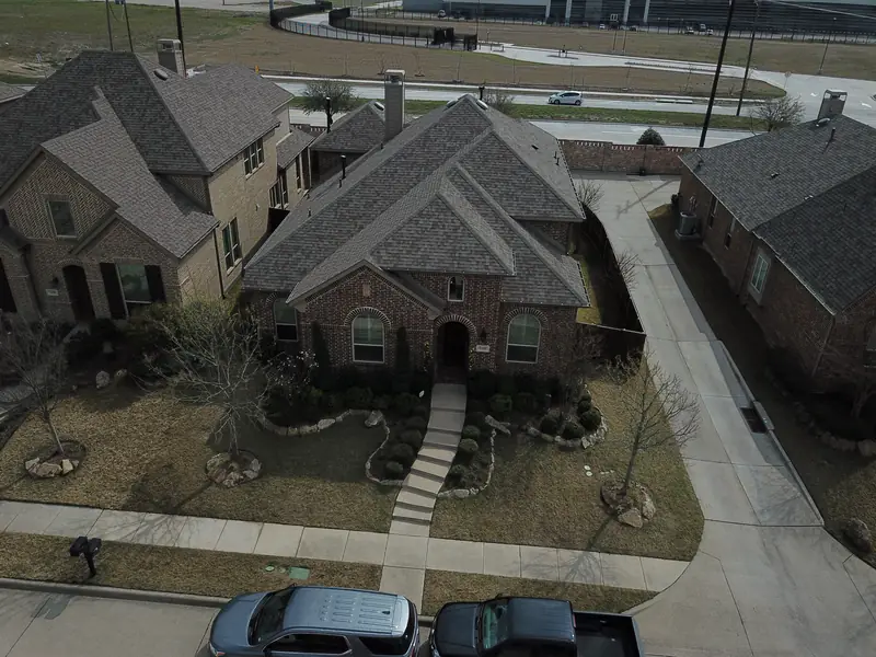 Finished roof replacement on a home in Allen