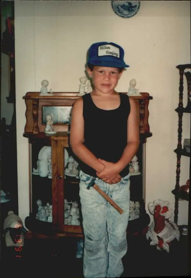 Derik Kilker as a young boy, 1991