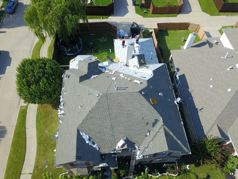Frisco roof replacement in progress
