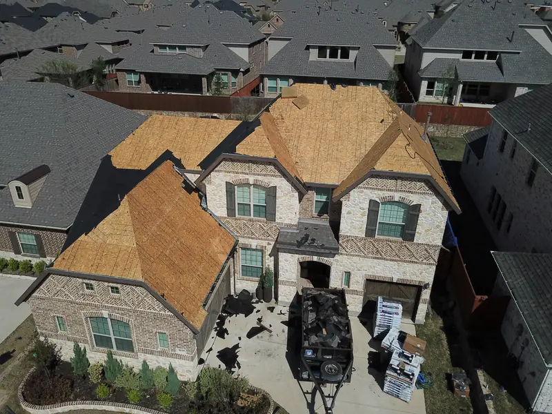McKinney home fully re-decked during a roof replacement